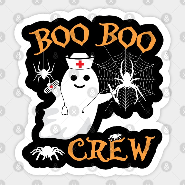 Spooky Boo Boo Crew Spider Web Emergency Medical. Sticker by Maxx Exchange